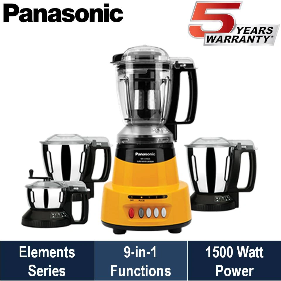 Panasonic MX-AV425 1500-Watt Powerful Super Mixer Grinder - Quartz Yellow - Image 2