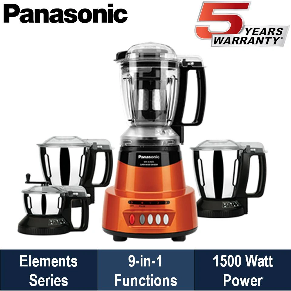 Panasonic MX-AV425 1500-Watt Powerful Super Mixer Grinder - Sunstone Orange - Image 2