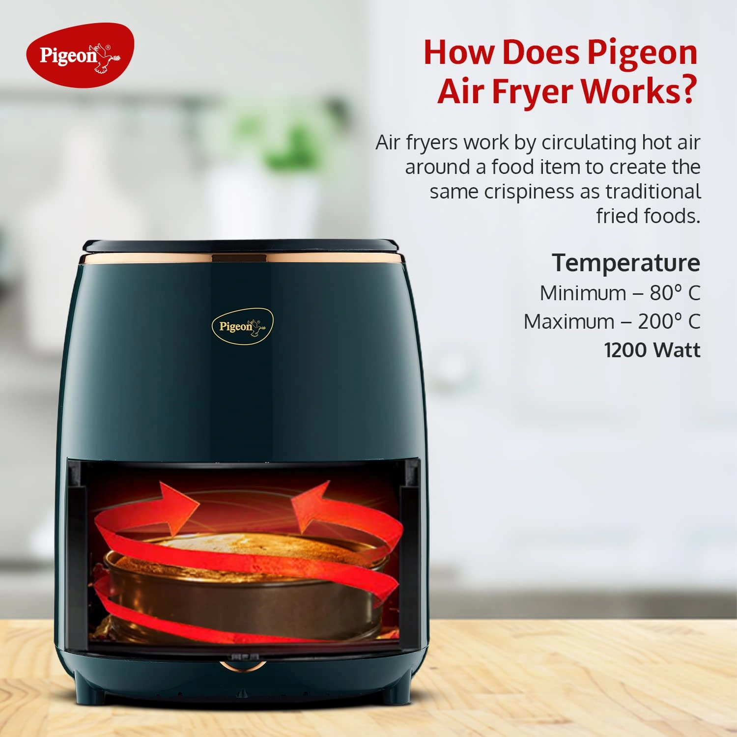 Pigeon Healthifry Digital Air Fryer | 4.2 Liter - Image 3