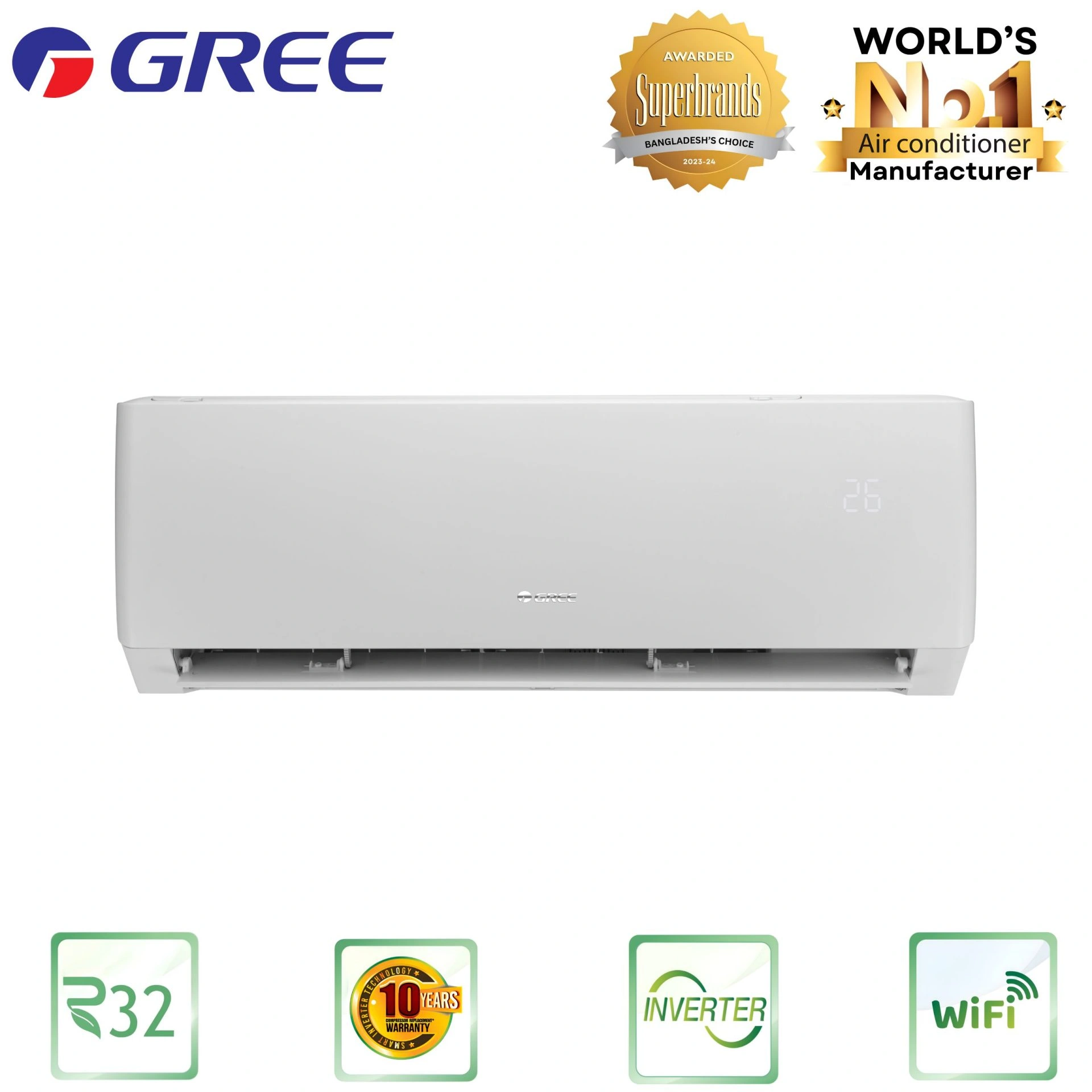 Gree GS-18XPUV32-Pular Split Type Air Conditioner (Inverter-1.5 TON) - Image 2
