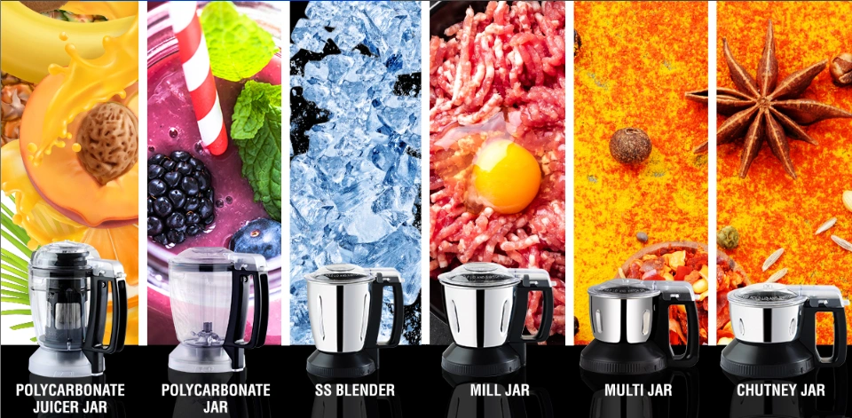 Panasonic MX-AC555 Heavy Duty 9-in-1 Super Mixer Grinder-Silver - Image 4