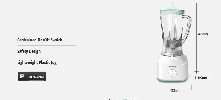 Panasonic MX-M100 Durable Juicer Blender - Image 7