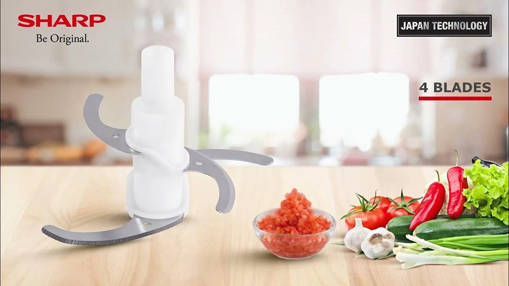 Sharp EM-CP31-W3 Chopper Double Blade with Glass Bowl - Image 5