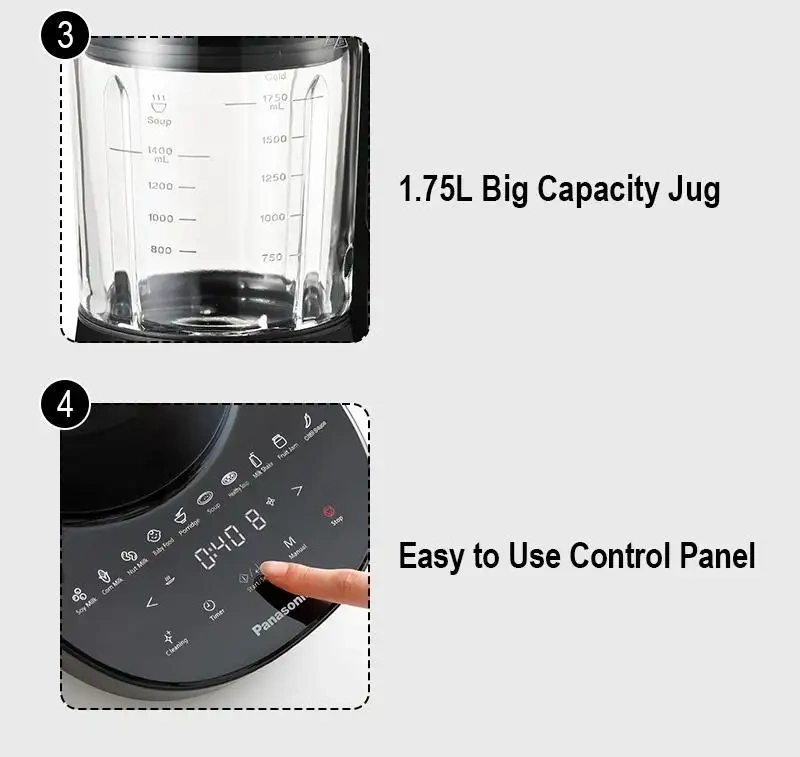 Panasonic MX-HG6401 Hot & Cold Cooking Blender | 1.75 Liter - Image 11
