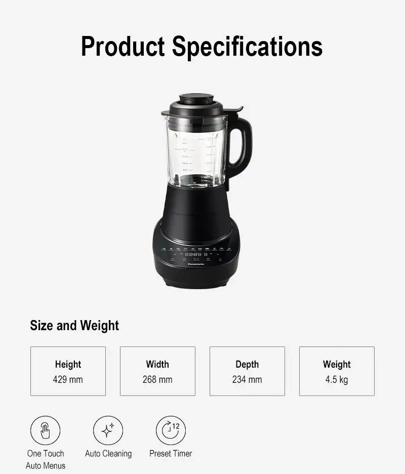 Panasonic MX-HG6401 Hot & Cold Cooking Blender | 1.75 Liter - Image 13